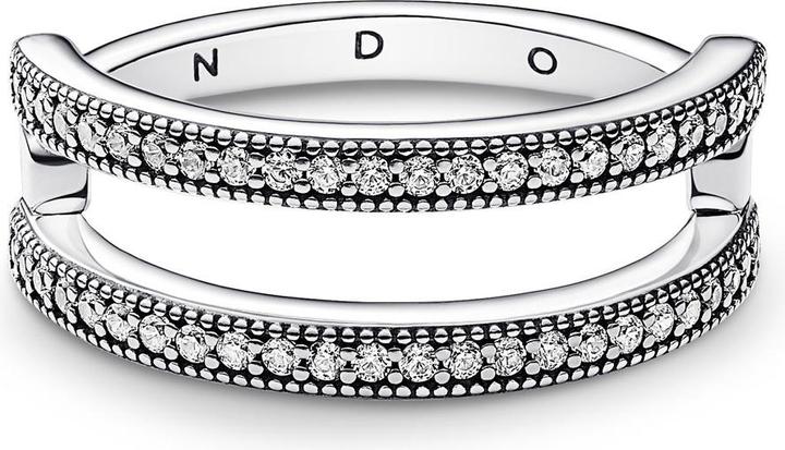 Produktbild Pandora Signature Logo & Pavé Double Band Ring (48)