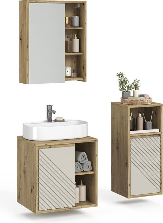 Produktbild Vicco Badmöbel-Set Viola, Artisan-Eiche, 3 Teile