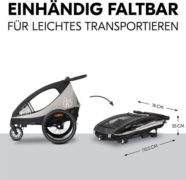 Hauck 2in1 Fahrradanhänger Sparset Dryk Duo Plus