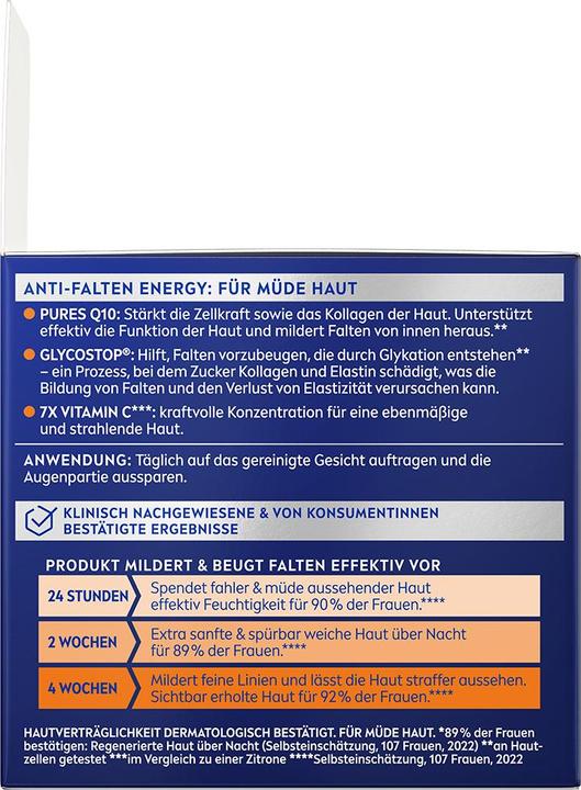 Actual product image NIVEA Q10 Energy Anti-Falten Nachtpflege (50 ml, Face balm)