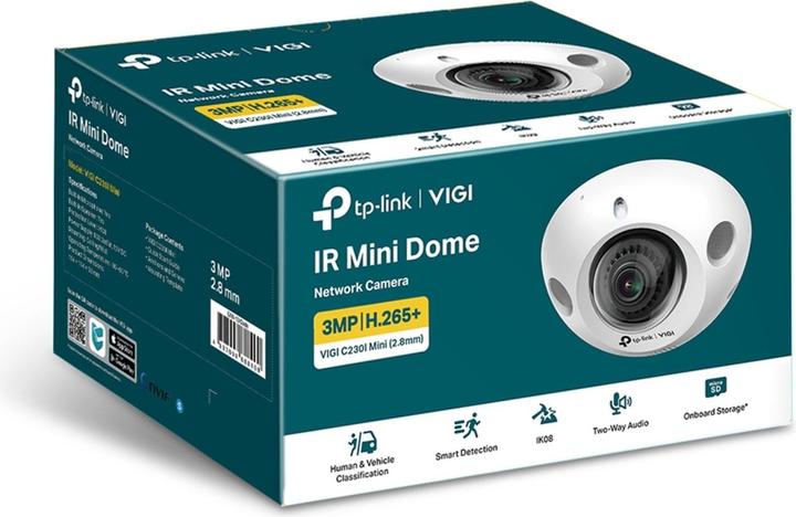 Produktbild TP-Link VIGI C230I MINI(2.8MM) - Mini Dome Kamera, 3MP, 2.8mm (2304 x 1296 Pixels)