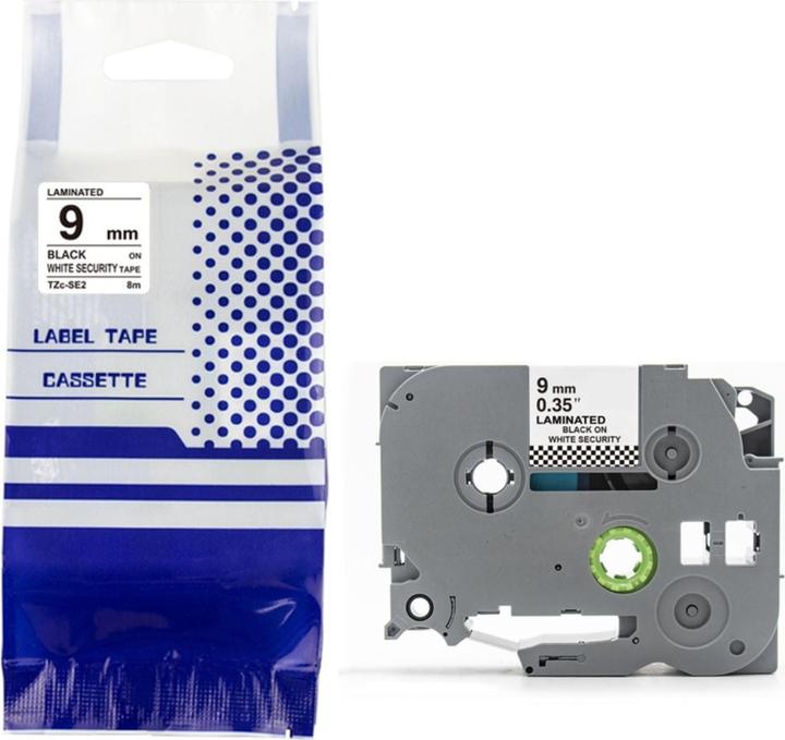 Produktbild Hermex Alternatives Siegelband zu Brother Tze-SE2 Etiketten Beschriftungsband (0.90 cm, Weiss)
