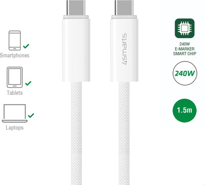 Produktbild 4smarts USB C – USB C (1.50 m, 240 W)