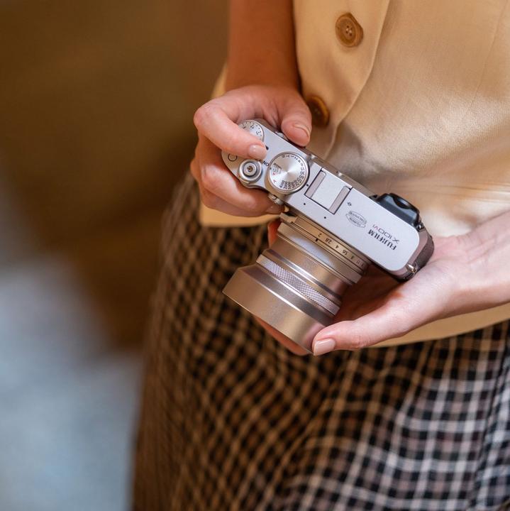 Actual product image Viltrox TCL X100VI Telephoto Conversion Lens for Fuji X100VI Silver (Teleconverter)