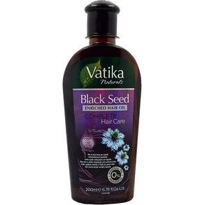 Vatika Naturals, Olio + Siero per capelli, Dabur Vatika Olio per capelli arricchito di semi neri 200ml (200 ml)