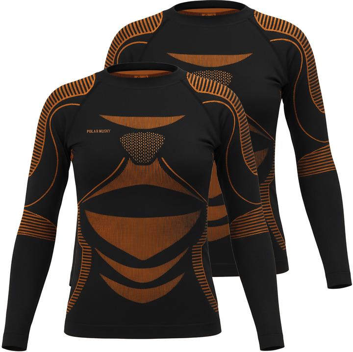 Produktbild Normani 2 x Thermooberteil Langarm Shirt Skiunterwäsche für Damen und Herren - 9875 (S)