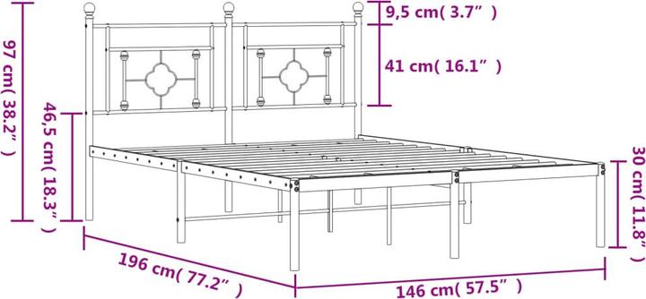 Image du produit vidaXL Bettgestell (140 x 190 cm)