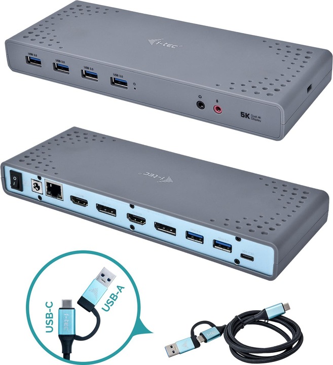 Actual product image i-tec USB 3.0 / USB-C Dual 4K Dock (USB-C, 2 Ports)