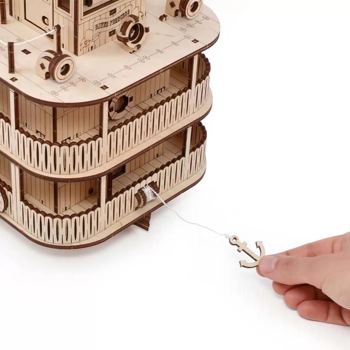 Actual product image Eco Wood Art Paddle steamer "River Princess" - 3D wooden kit