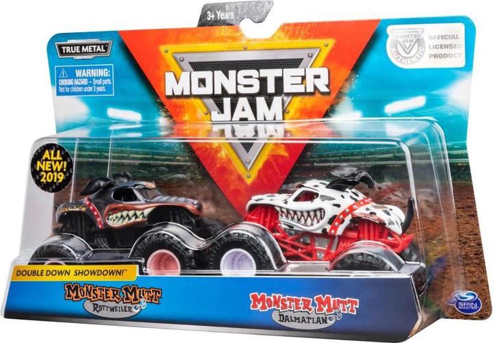 Produktbild Monster Jam - 1:64 Die Cast 2 pack - Monster Mutt Vs Monster Mutt Dalmatian