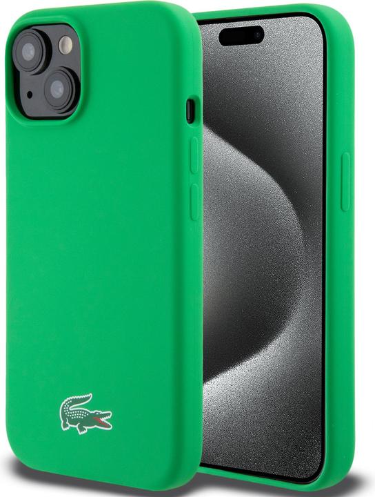 Produktbild Lacoste LCHMP15SSLON iPhone 15 6.1" zielony/green hardcase Silicone MagSafe (Apple iPhone 13, Apple iPhone 14, Apple iPhone 15)