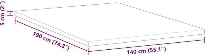 Actual product image vidaXL Matratzenauflage (140 x 190 cm)