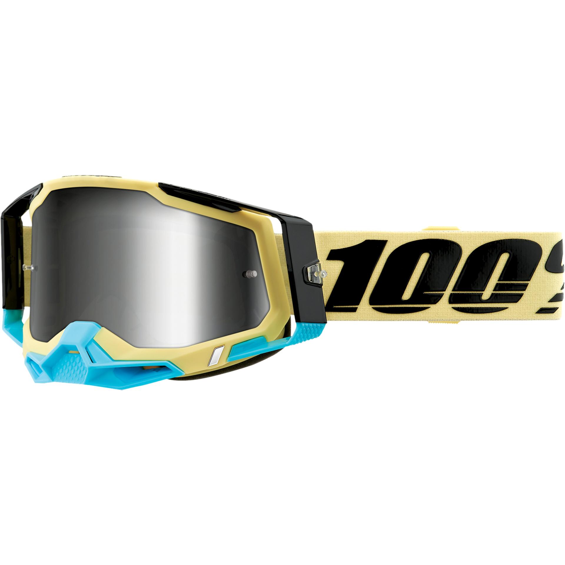 Thumbnail - 100%, Unisex, Sportbrille, Racecraft 2 (Beige, Black, Silber), Schwarz, Gelb