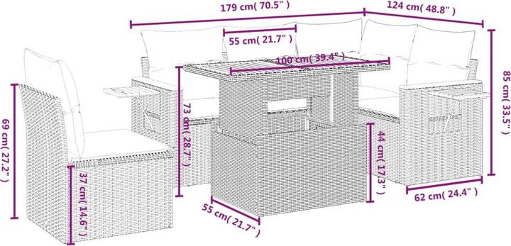 Produktbild vidaXL Garten Sofagarnitur
