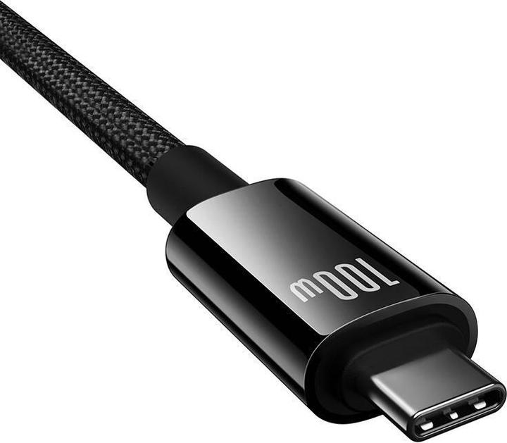 Actual product image Baseus Tungsten Gold USB-C 3.2 / USB-C 3.2 cable 100W 4K 60Hz 1.5m - black (1.50 m, USB 3.2, 100 W)