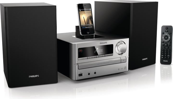 Produktbild Philips DCM2020 - Stereoanlage mit CD, UKW-Tuner, USB und iPod/iPhone Dock (2x 10 W)