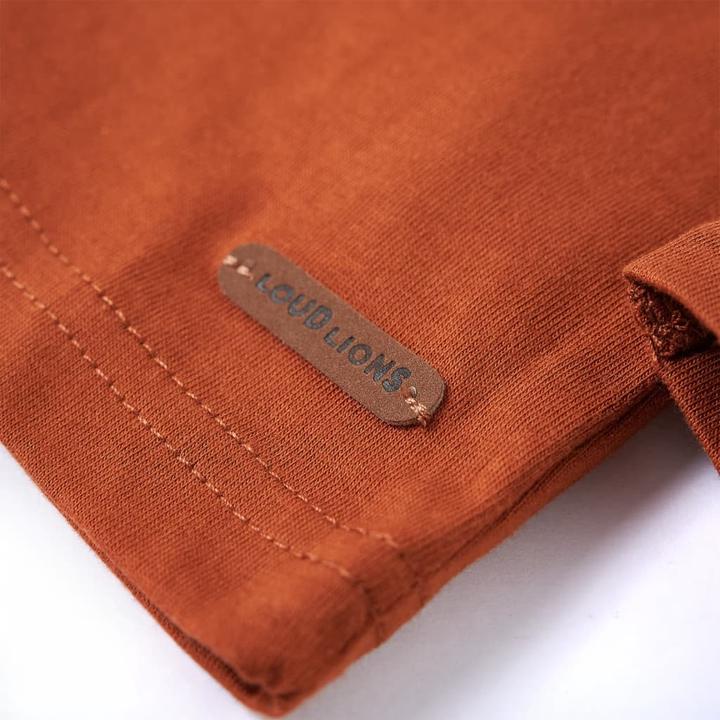 Produktbild VidaXL Kinder-Langarmshirt Dunkelorange 140,Material: 100 (140)