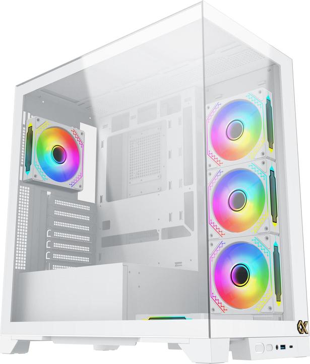 Actual product image Xigmatek Boitier Moyen Tour ATX Endorphin Ultra RGB avec panneaux vitrés (Blanc) (ATX, mATX, Mini-ITX)