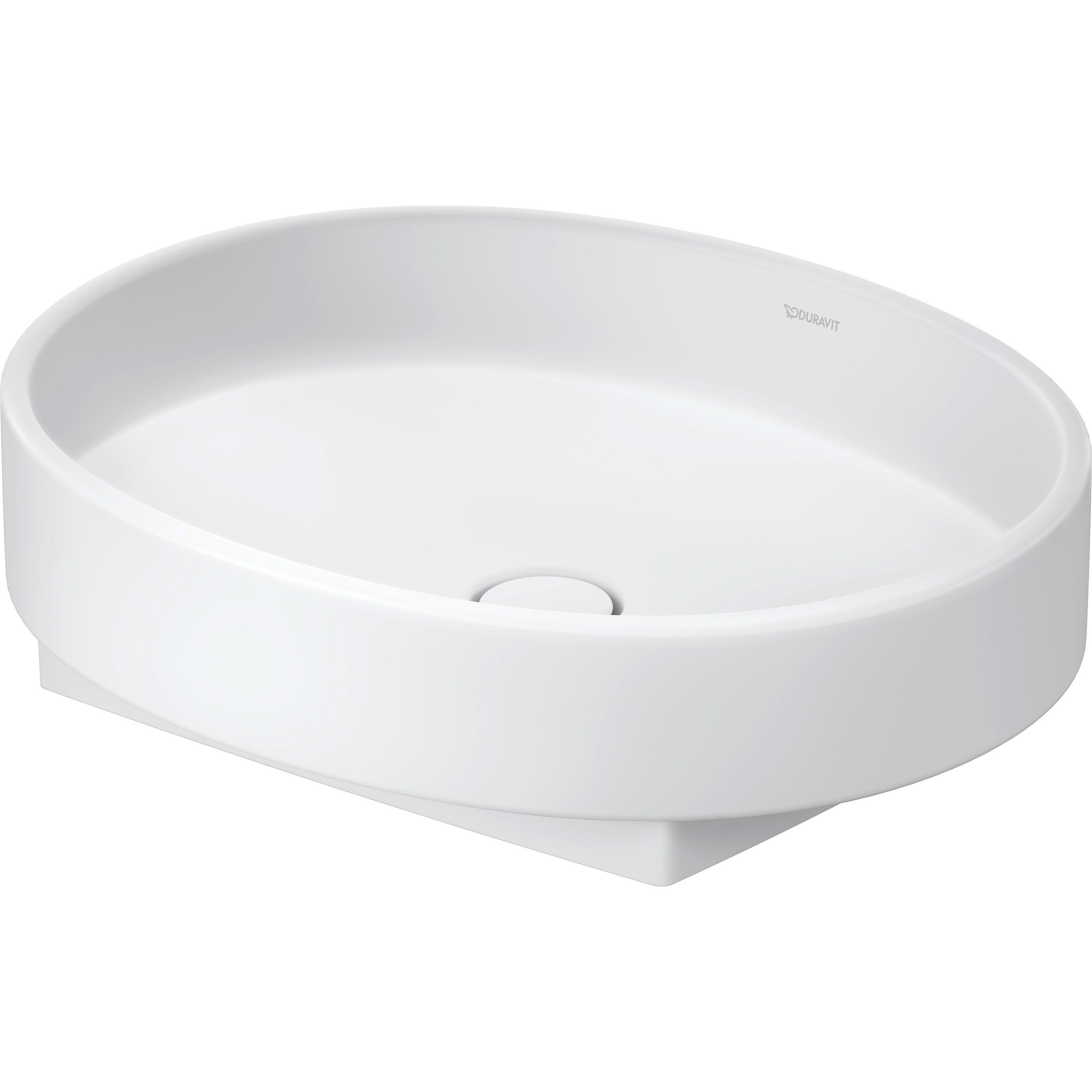 Duravit, Lavandino, Balcoon vasque à poser, polie, sans trou pour robinet, 550x450mm, Ovale, 241055AC79, 241055AC79 (450 mm, 550 mm)
