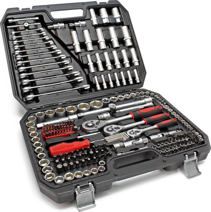 Actual product image Wiltec Ratchet Spanner Set Wrenches Sockets set Pro DIY Mechanics 215 pcs