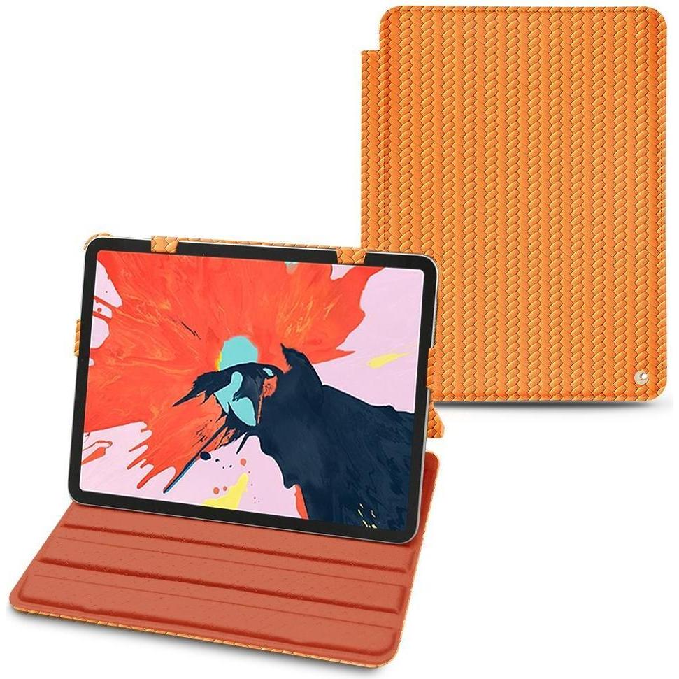 Noreve Lederschutzhülle horizontal (iPad Pro 12.9 2018 (3. Gen)), Tablet Hülle, Orange