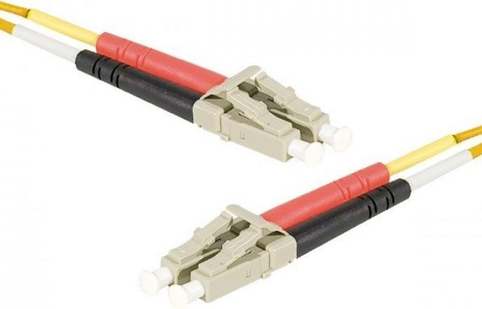 Actual product image Exertis Connect Fibre optic patch cable Eco, 50/125 µm, OM2 fibre, LC duplex plug/plug, orange, 2.0 m UPC UPC cut (UTP, 2 m)