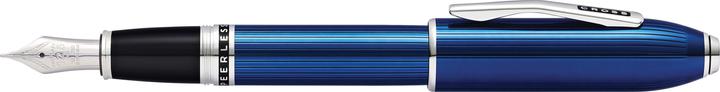 Immagine prodotto Cross Penna stilografica Peerless 125 Quartz lacca blu F Confezione regalo (Cromatura, Lacca blu quarzo)