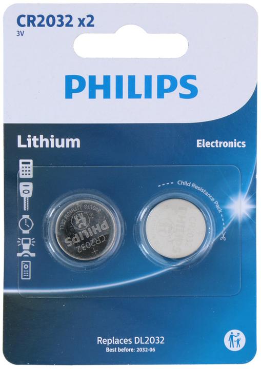 Actual product image Philips CR2032P2/01B (2 pcs., CR2032, 210 mAh)