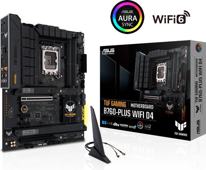 ASUS TUF GAMING B760-PLUS WIFI D4 (LGA 1700, Intel B760, ATX)