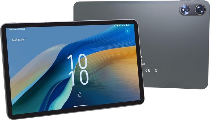 Majestic Octa-Core Tablet with 4G, Wi-Fi, 128GB Storage, 8GB RAM, Android 14, Dual Camera, GPS (4G, 12", 128 GB, Grey)