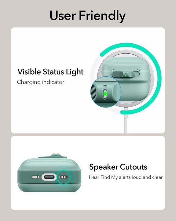 Produktbild ESR Pulse Halolock Magsafe Case for AirPods 4 - Green