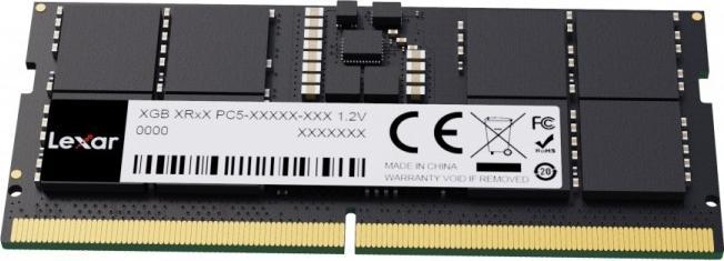 Productafbeelding Lexar Pamięć do notebooka DDR5 SODIMM 16GB(1*16GB)/5600 CL46 (1 x 16GB, 5600 MHz, DDR5 RAM, SO-DIMM)