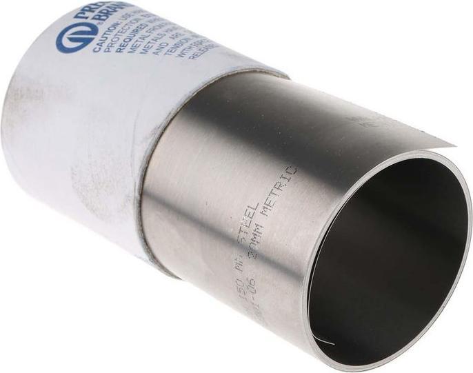 RS PRO Cale acier, 0,20 mm, 150×2,5 m (2500 mm, 150 mm, 0.20 mm)