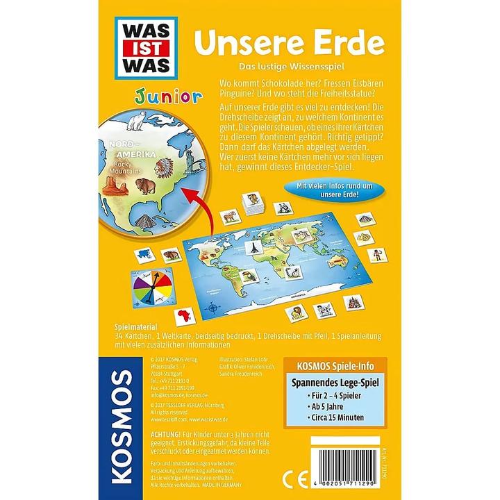 Actual product image Kosmos Junior Our Earth! (German, 2 - 4 Players)