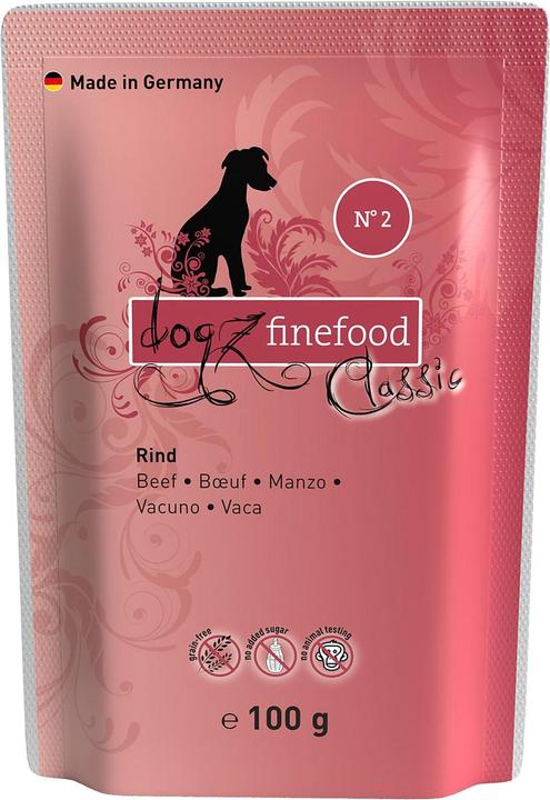 Produktbild Dogz finefood No.02 Rind (Adult, 1 Stk., 100 g)