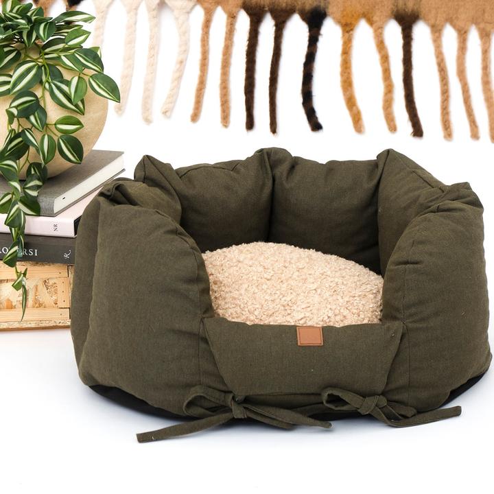 Immagine prodotto Pet & Co. Ronny Canvas - Luxury Dog Bed in Dark Olive (Cane)