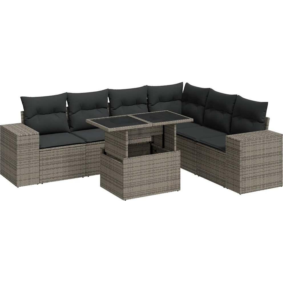 VidaXL, Gartenlounge, 10-tlg. Garten-Lounge-Set mit Kissen