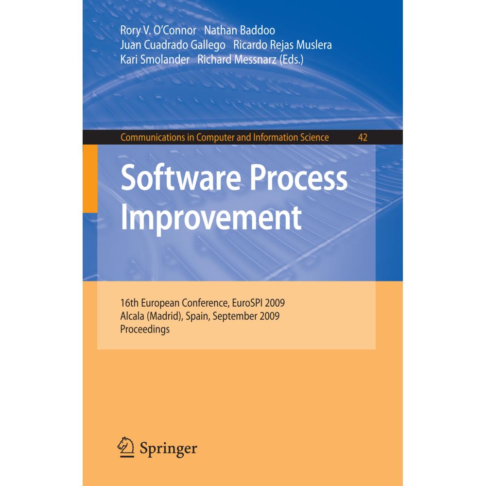 Software Process Improvement, Fachbücher von Rory O'Connor, Nathan Baddoo, Richard Messnarz, Kari Smolander, Ricardo Rej...