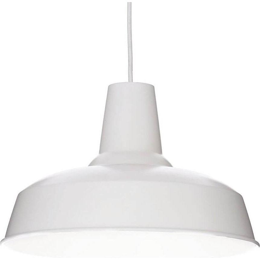Ideal lux, Pendelleuchte, MOBY Pendelleuchte E27 ⌀350mm dimmbar Weiss 102047 (E27)