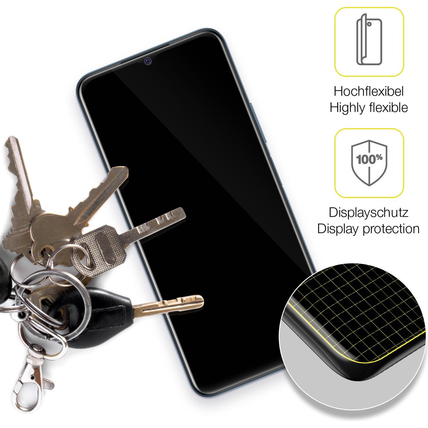 Thumbnail - Dipos Displayschutzfolie Full-Cover 3D (2 Stück, Vivo Y21s), Smartphone Schutzfolie, Transparent