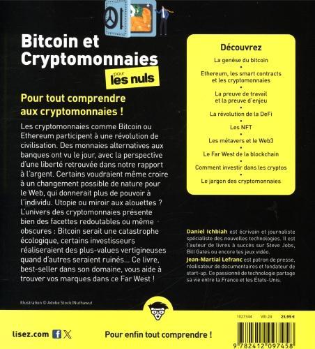 Nutritional values and ingredients Bitcoin et cryptomonnaies pour les (French, Ichbiah Daniel, Lefranc Jean-Martial, 2024)