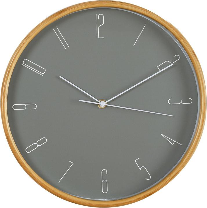 Actual product image Hometime Bamboo Wall Clock 32cm - Dark Grey