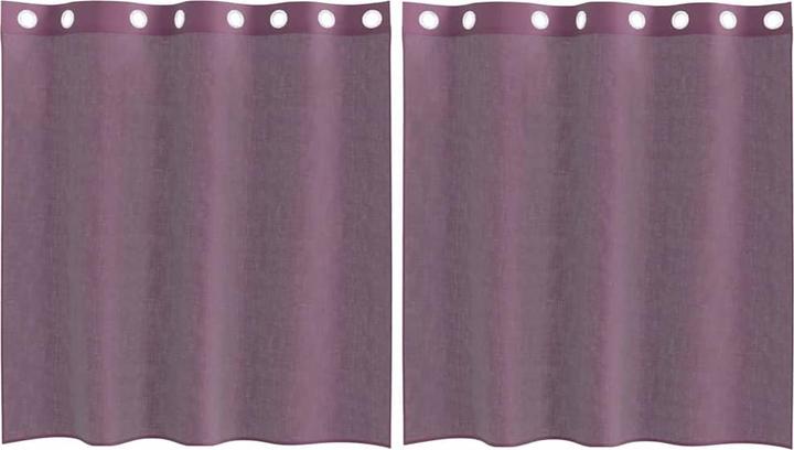 Produktbild vidaXL Voile Vorhänge mit Stangentaschen 2 Stk. Lila (140 x 140 cm)