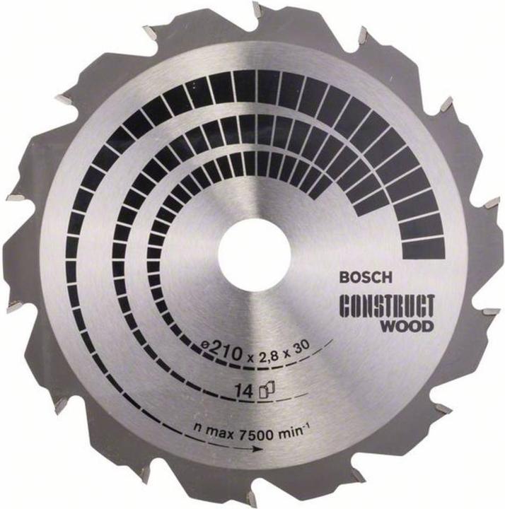 Actual product image Bosch Professional Zubehör PRO Construct Wood circular saw blade, 210 x 2.8 x 30 mm