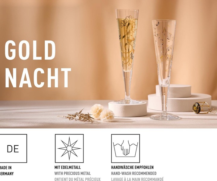 Produktbild Ritzenhoff Goldnacht Champus (T.Kuhlmann) #46 F25 (25 cl, 1 Gläser, Sektgläser)
