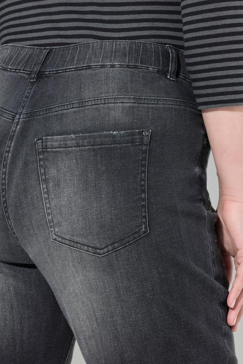 Actual product image Ulla Popken Rivet Detail Stretch Fit Boyfriend Jeans (46)