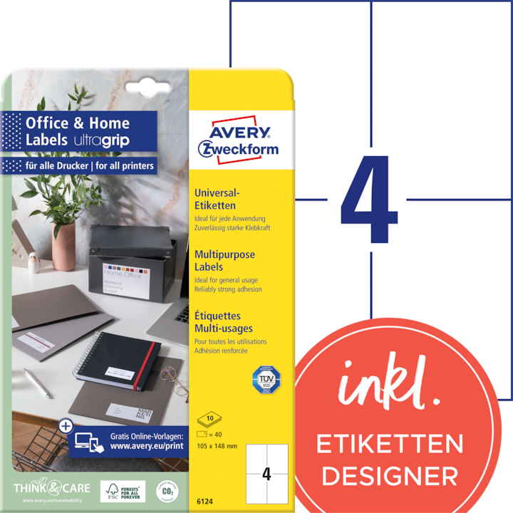 Actual product image Avery Universal Labels