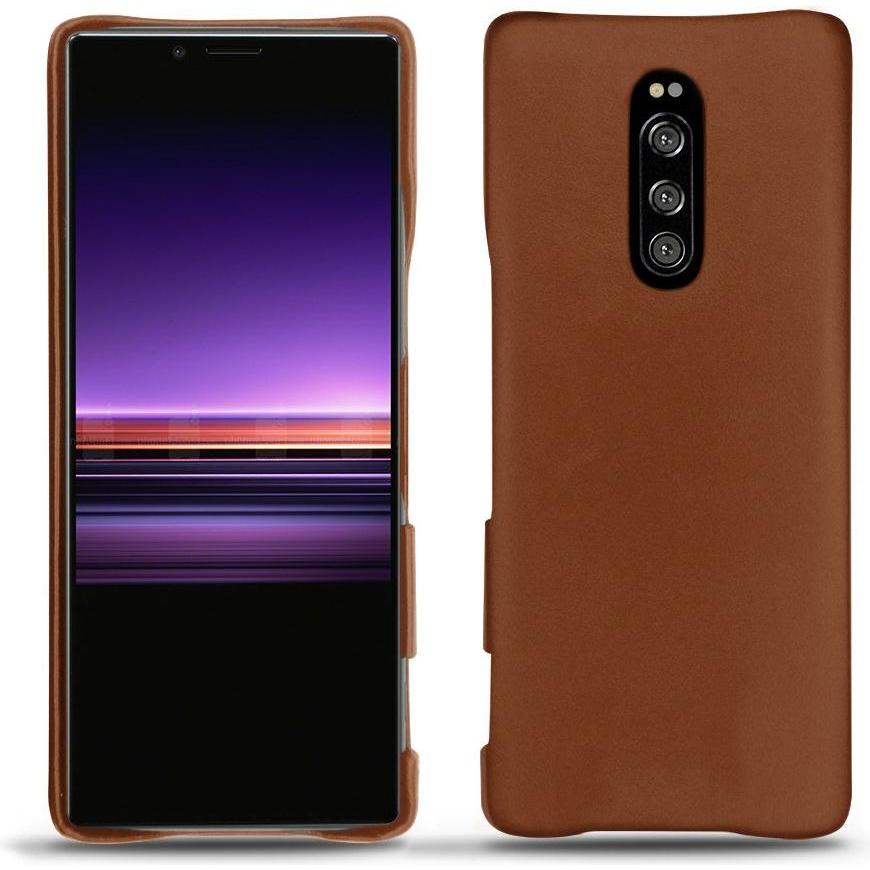 Noreve Lederschutzhülle (Sony Xperia 1), Smartphone Hülle, Braun