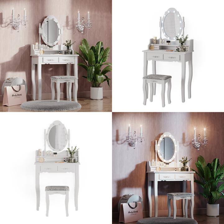 Immagine prodotto Vicco Maggie con illuminazione a LED e sgabello (75 x 40 x 147 cm)