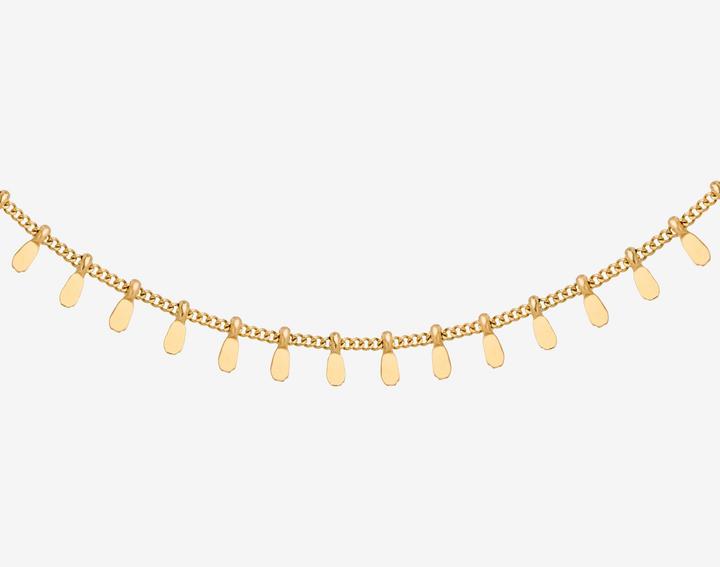 Luamaya Inspiring Anni Necklace (Acciaio inox 316L, Placcato oro 14 carati, 40 - 45 cm)
